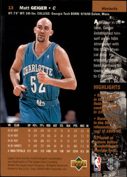 1996/1997 Upper Deck Basketball Part 1 Main Set Cards #1 to #180 - Picture 21 of 267