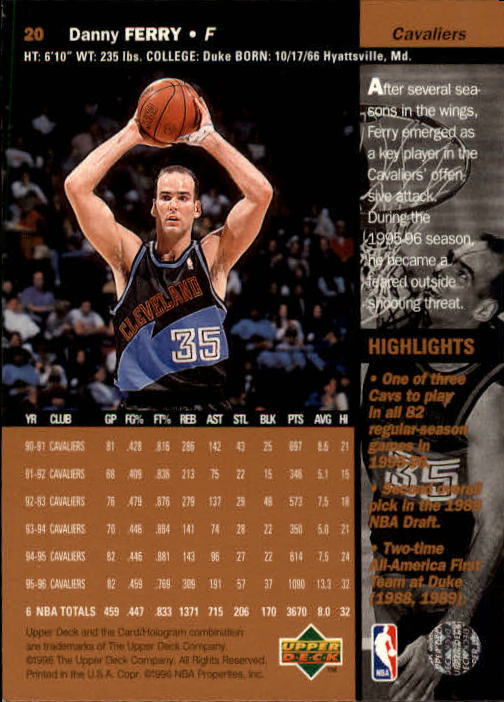 1996/1997 Upper Deck Basketball Part 1 Main Set Cards #1 to #180 - Picture 29 of 267