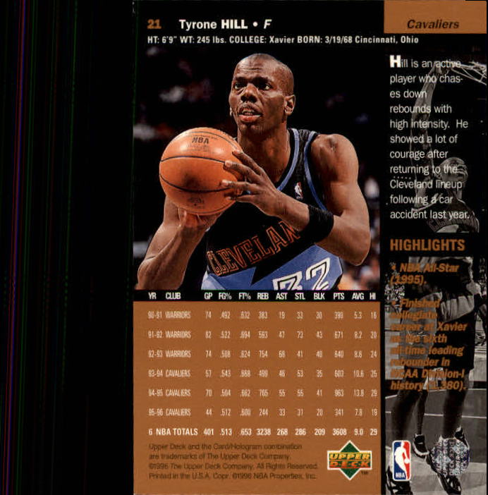 1996/1997 Upper Deck Basketball Part 1 Main Set Cards #1 to #180 - Picture 31 of 267