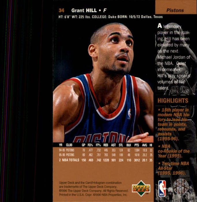 1996/1997 Upper Deck Basketball Part 1 Main Set Cards #1 to #180 - Picture 53 of 267
