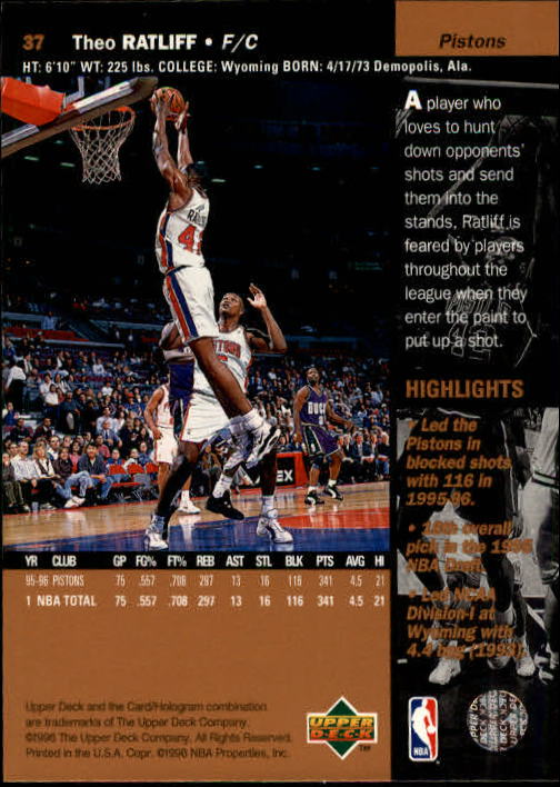 1996/1997 Upper Deck Basketball Part 1 Main Set Cards #1 to #180 - Picture 57 of 267