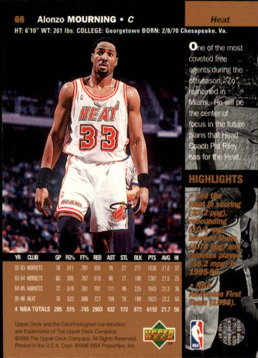 1996/1997 Upper Deck Basketball Part 1 Main Set Cards #1 to #180 - Picture 107 of 267