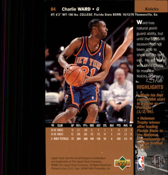 1996/1997 Upper Deck Basketball Part 1 Main Set Cards #1 to #180 - Picture 131 of 267