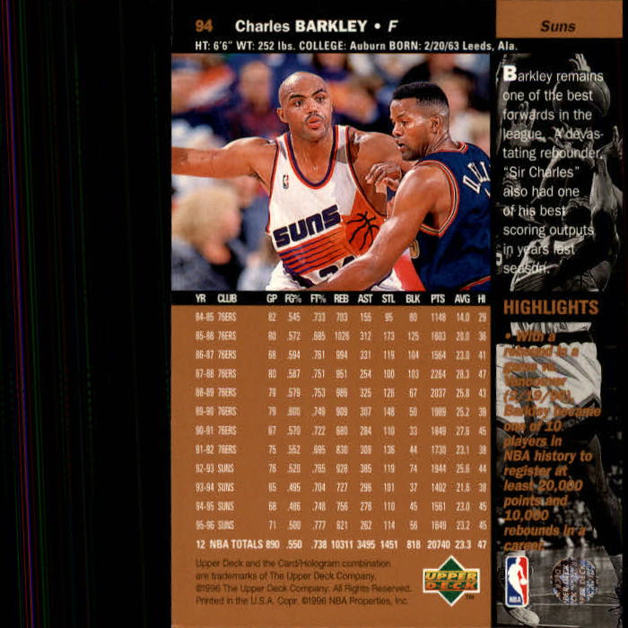 1996/1997 Upper Deck Basketball Part 1 Main Set Cards #1 to #180 - Picture 147 of 267
