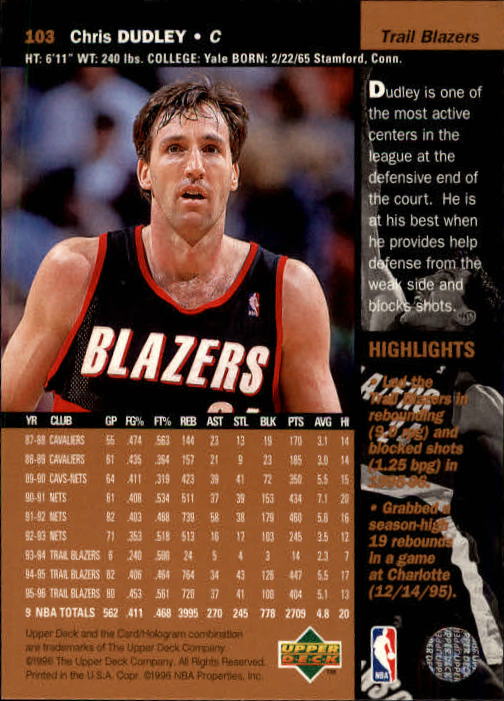 1996/1997 Upper Deck Basketball Part 1 Main Set Cards #1 to #180 - Picture 157 of 267