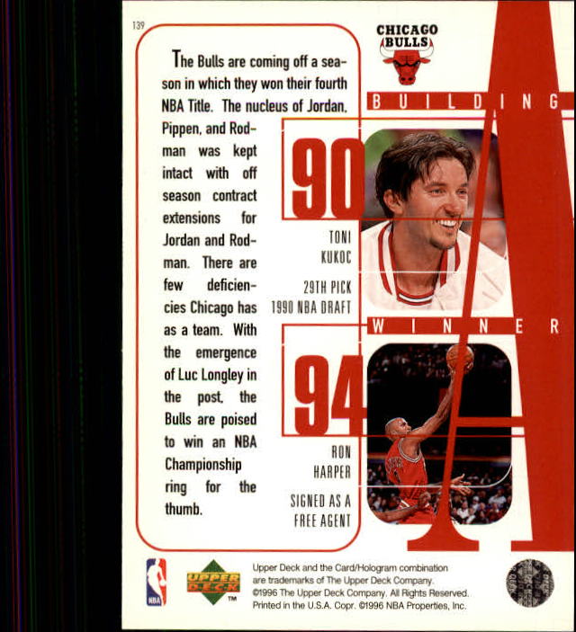 1996/1997 Upper Deck Basketball Part 1 Main Set Cards #1 to #180 - Picture 211 of 267