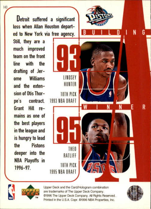 1996/1997 Upper Deck Basketball Part 1 Main Set Cards #1 to #180 - Picture 215 of 267