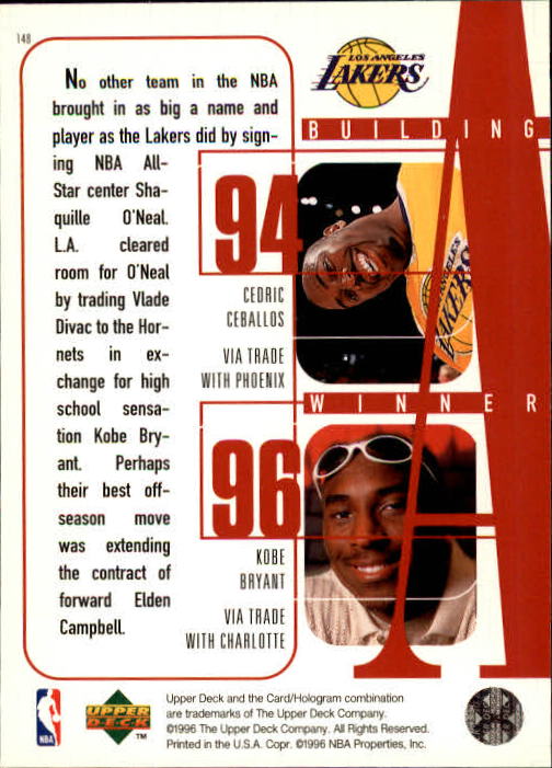 1996/1997 Upper Deck Basketball Part 1 Main Set Cards #1 to #180 - Picture 221 of 267