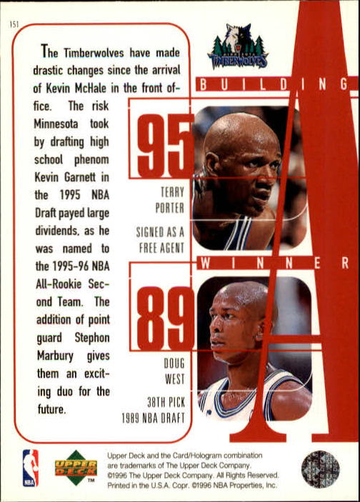 1996/1997 Upper Deck Basketball Part 1 Main Set Cards #1 to #180 - Picture 223 of 267