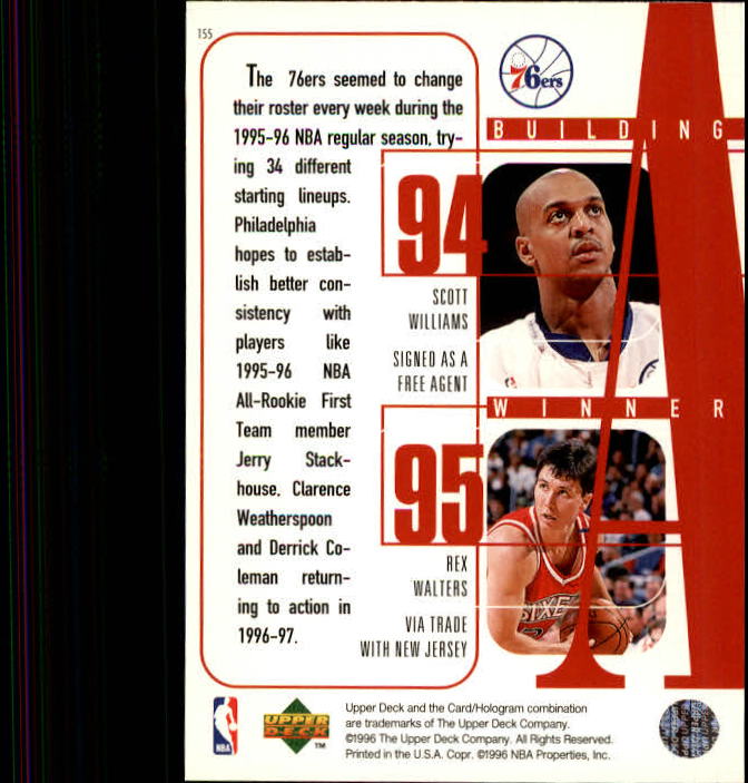 1996/1997 Upper Deck Basketball Part 1 Main Set Cards #1 to #180 - Picture 231 of 267