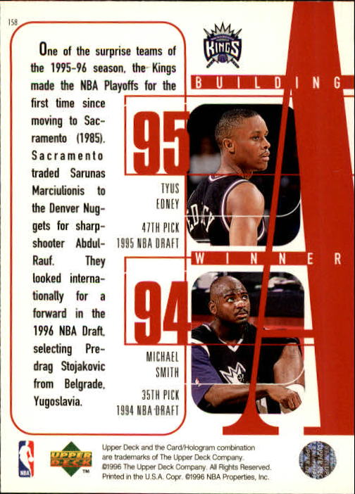 1996/1997 Upper Deck Basketball Part 1 Main Set Cards #1 to #180 - Picture 235 of 267