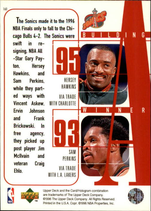 1996/1997 Upper Deck Basketball Part 1 Main Set Cards #1 to #180 - Picture 239 of 267