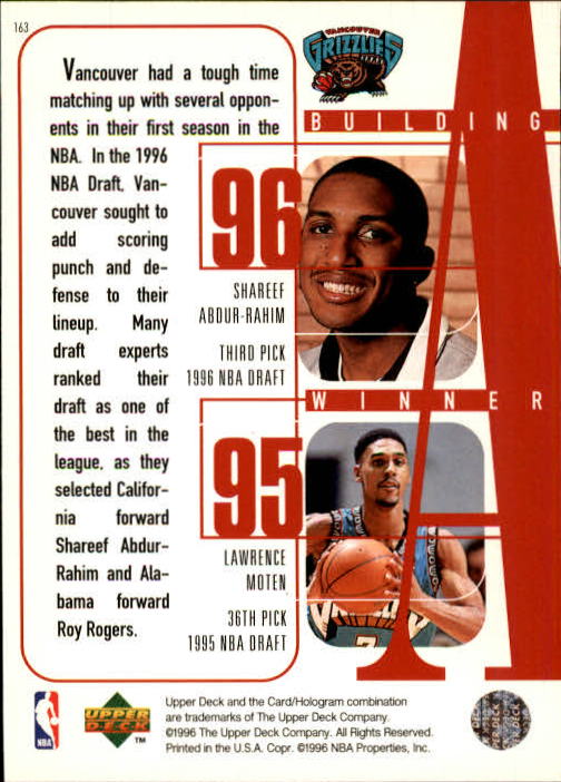 1996/1997 Upper Deck Basketball Part 1 Main Set Cards #1 to #180 - Picture 245 of 267