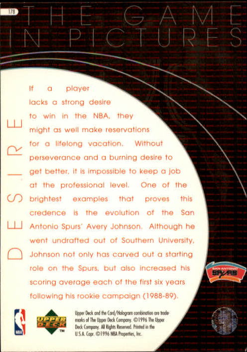 1996/1997 Upper Deck Basketball Part 1 Main Set Cards #1 to #180 - Picture 263 of 267