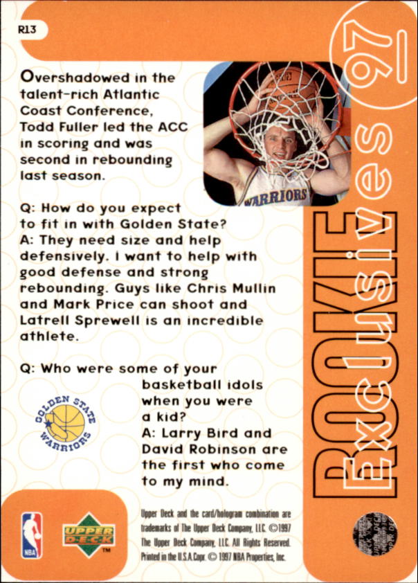 1996/1997 Upper Deck Basketball Part 3 Insert Cards - Picture 60 of 70