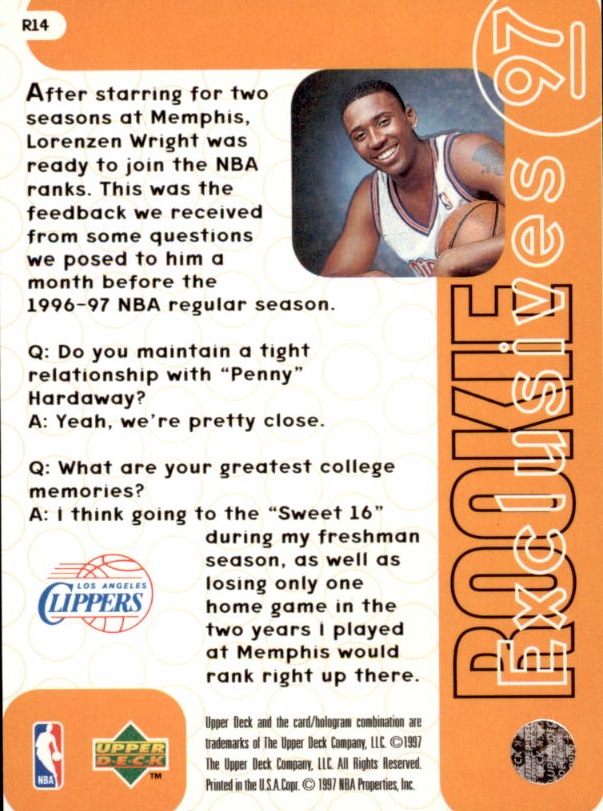 1996/1997 Upper Deck Basketball Part 3 Insert Cards - Picture 62 of 70