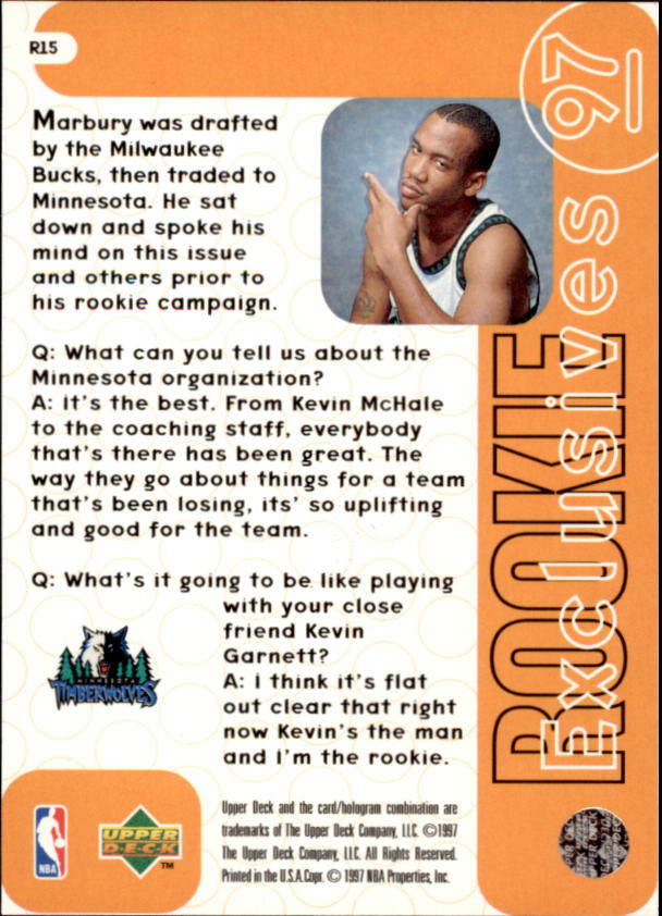 1996/1997 Upper Deck Basketball Part 3 Insert Cards - Picture 64 of 70