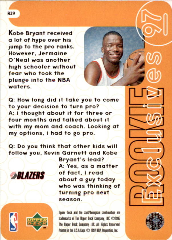 1996/1997 Upper Deck Basketball Part 3 Insert Cards - Picture 68 of 70
