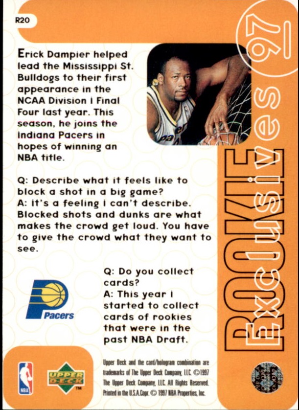 1996/1997 Upper Deck Basketball Part 3 Insert Cards - Picture 70 of 70