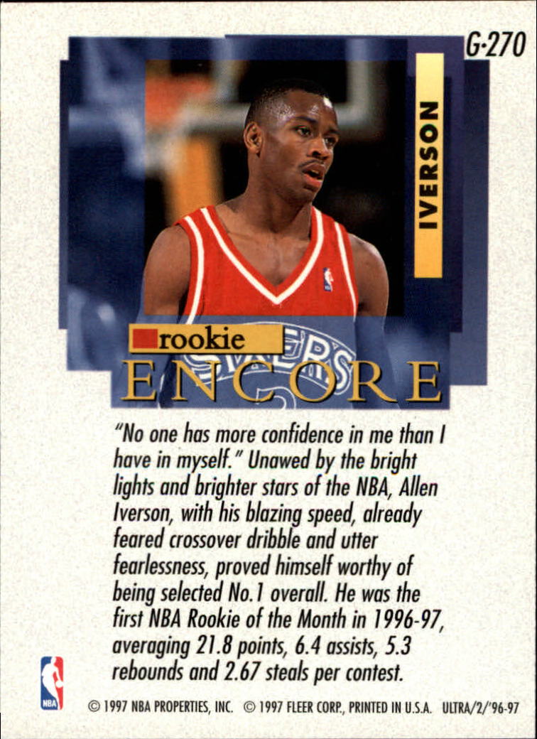1996/1997 Ultra (Fleer) Basketball Part 2 Insert and Parallel Cards - Picture 72 of 77