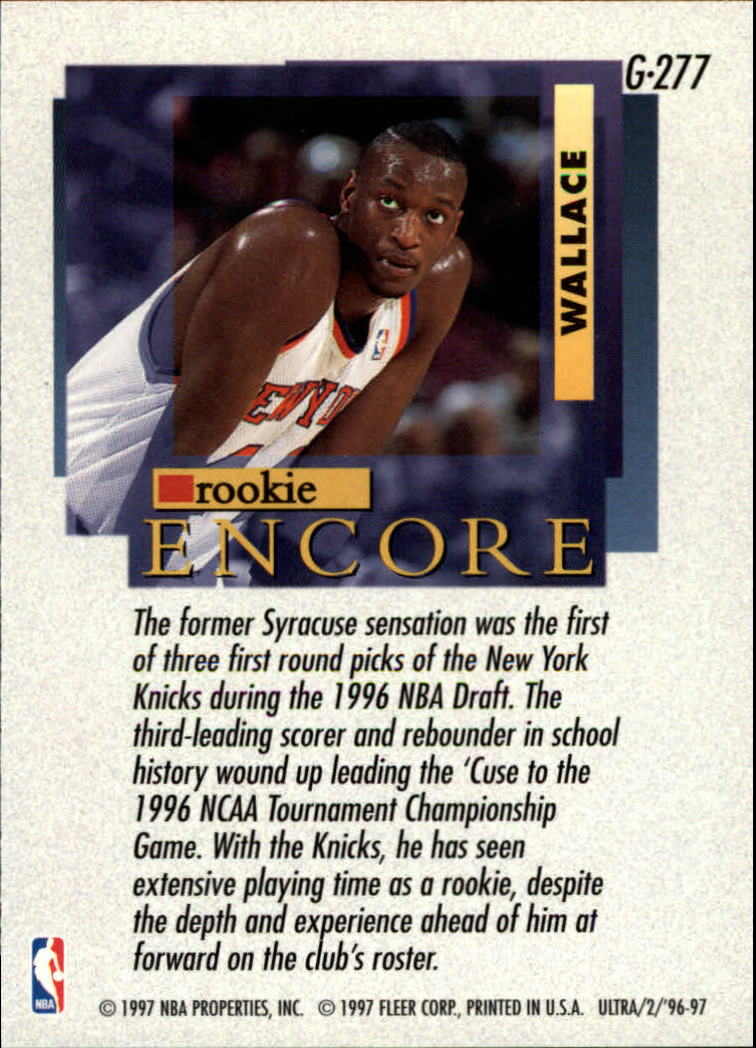 1996/1997 Ultra (Fleer) Basketball Part 2 Insert and Parallel Cards - Picture 74 of 77