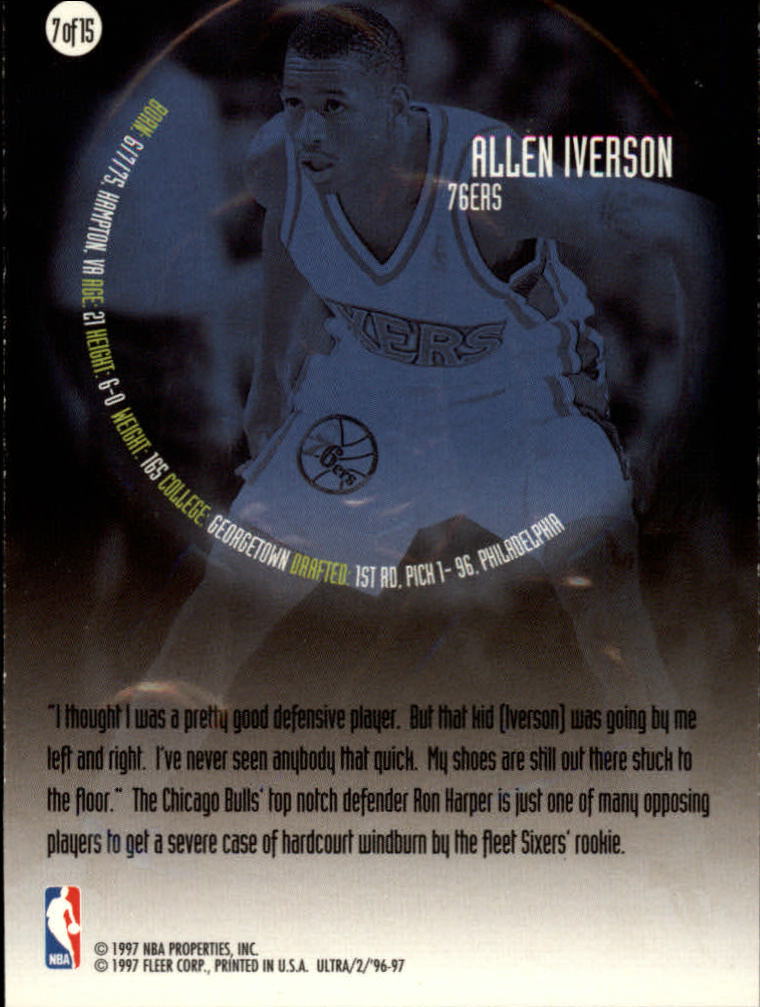 1996/1997 Ultra (Fleer) Basketball Part 2 Insert and Parallel Cards - Picture 9 of 77