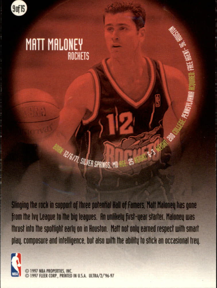 1996/1997 Ultra (Fleer) Basketball Part 2 Insert and Parallel Cards - Picture 13 of 77