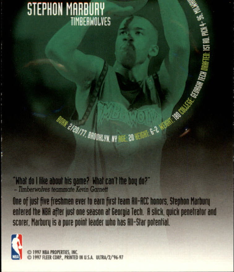1996/1997 Ultra (Fleer) Basketball Part 2 Insert and Parallel Cards - Picture 15 of 77