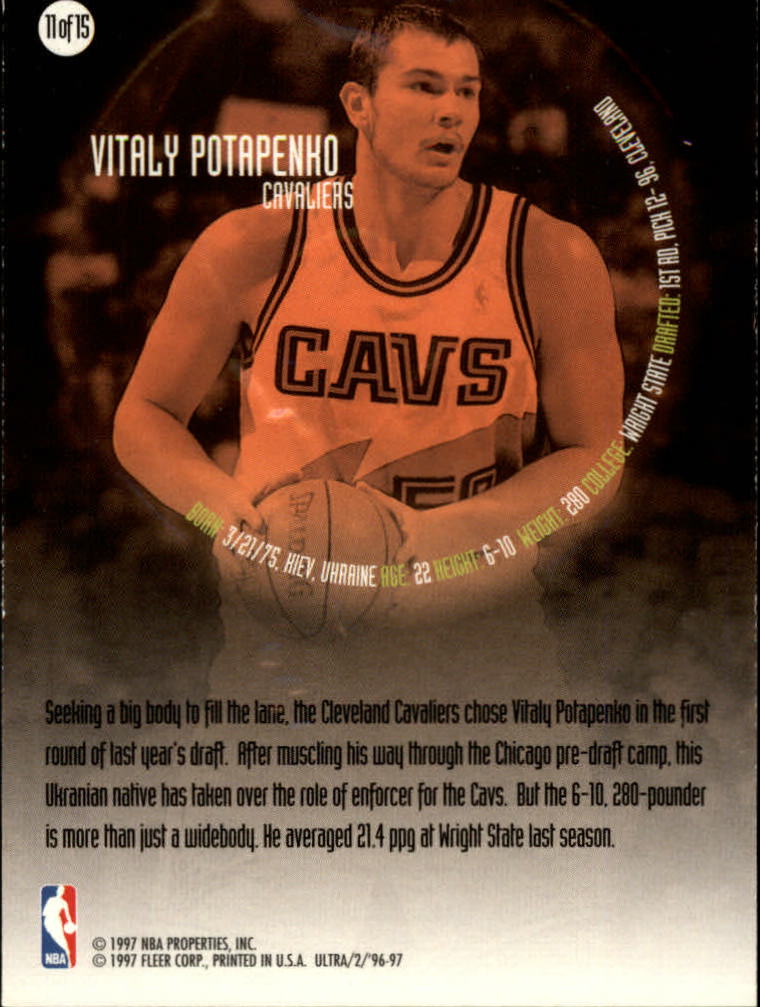 1996/1997 Ultra (Fleer) Basketball Part 2 Insert and Parallel Cards - Picture 17 of 77