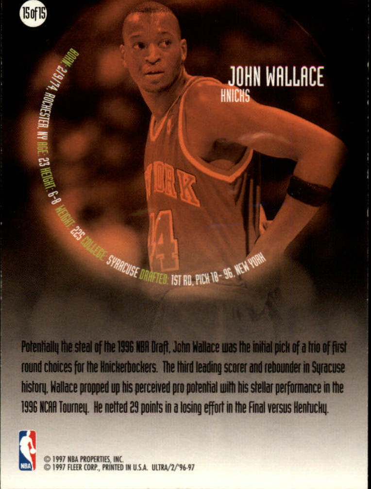 1996/1997 Ultra (Fleer) Basketball Part 2 Insert and Parallel Cards - Picture 25 of 77