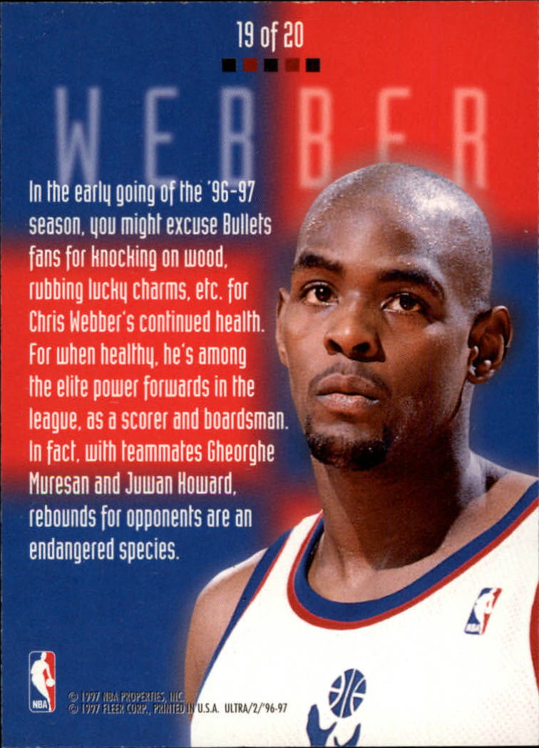 1996/1997 Ultra (Fleer) Basketball Part 2 Insert and Parallel Cards - Picture 34 of 77