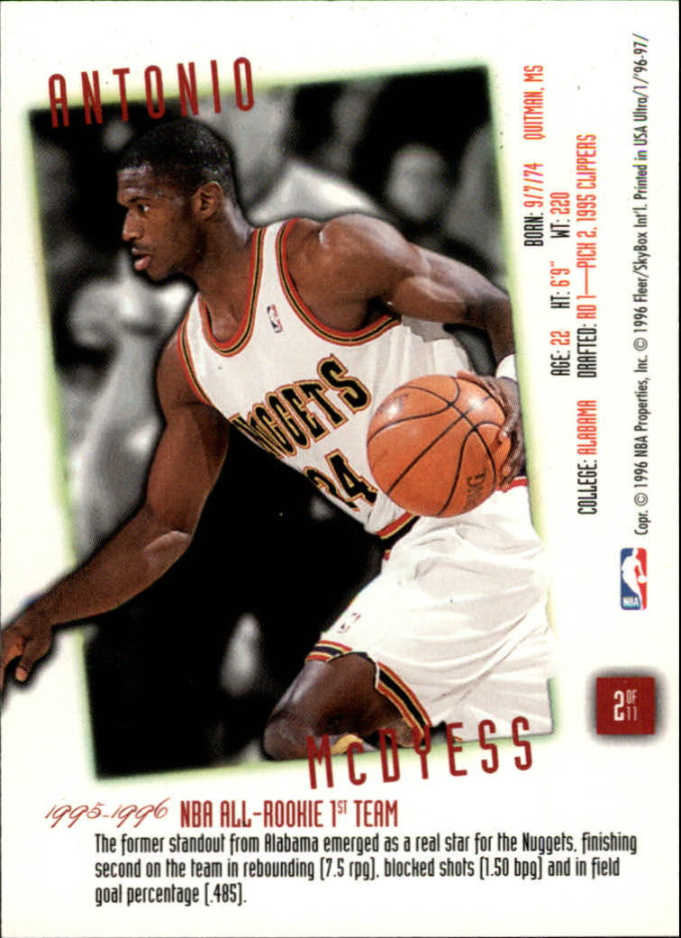 1996/1997 Ultra (Fleer) Basketball Part 2 Insert and Parallel Cards - Picture 77 of 77