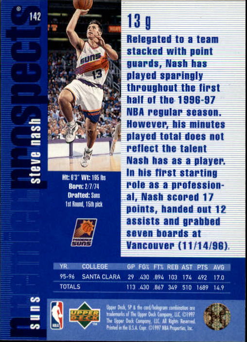 1996/1997 SP (Upper Deck) Basketball - Picture 225 of 245