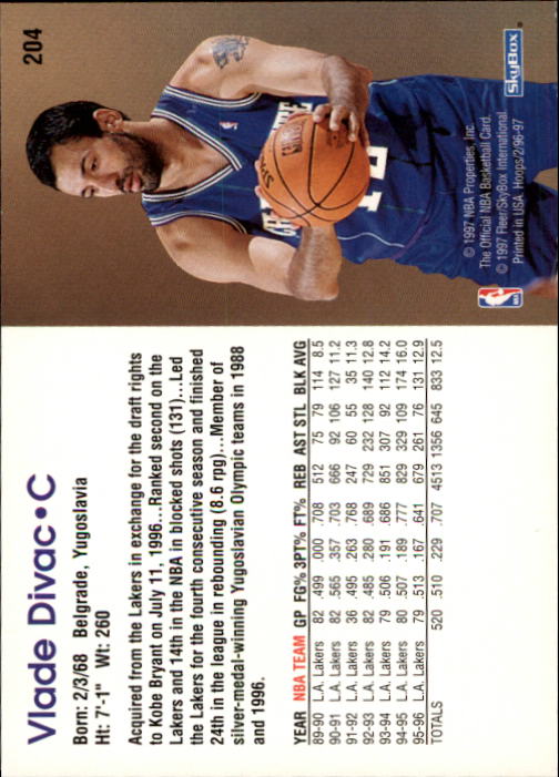 1996/1997 Hoops Basketball "Main Set" Base Cards #201 to #350 - Picture 7 of 257