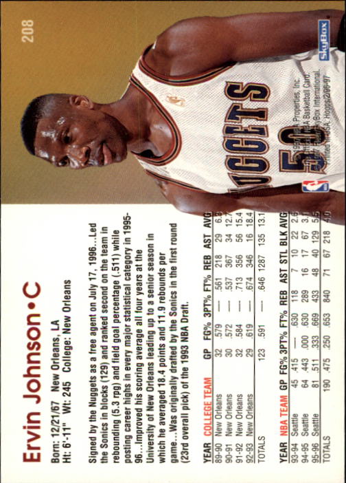 1996/1997 Hoops Basketball "Main Set" Base Cards #201 to #350 - Picture 11 of 257