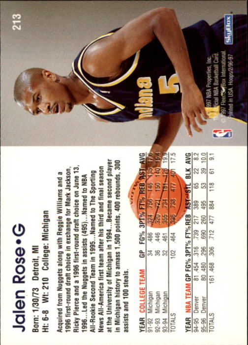 1996/1997 Hoops Basketball "Main Set" Base Cards #201 to #350 - Picture 17 of 257