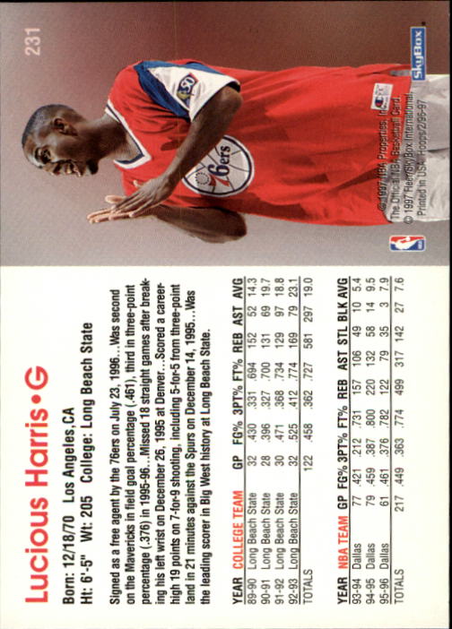 1996/1997 Hoops Basketball "Main Set" Base Cards #201 to #350 - Picture 51 of 257