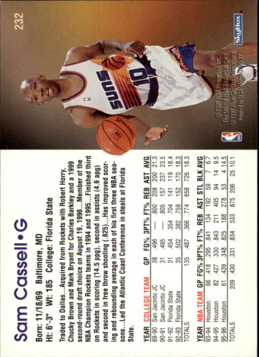 1996/1997 Hoops Basketball "Main Set" Base Cards #201 to #350 - Picture 53 of 257