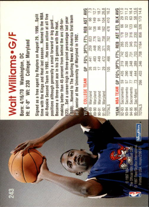 1996/1997 Hoops Basketball "Main Set" Base Cards #201 to #350 - Picture 67 of 257