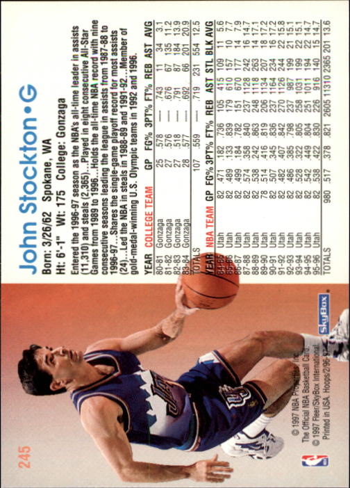 1996/1997 Hoops Basketball "Main Set" Base Cards #201 to #350 - Picture 71 of 257