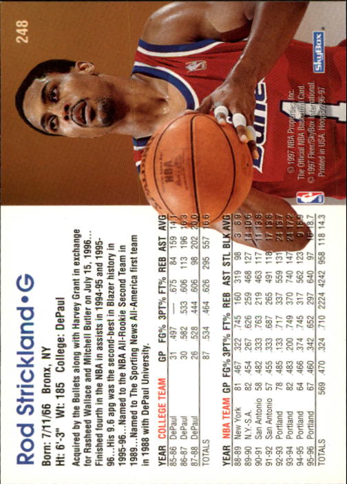 1996/1997 Hoops Basketball "Main Set" Base Cards #201 to #350 - Picture 77 of 257