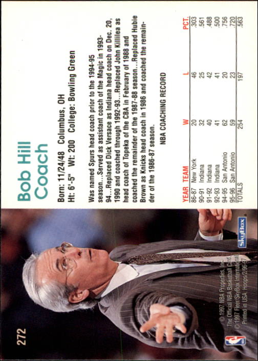 1996/1997 Hoops Basketball "Main Set" Base Cards #201 to #350 - Picture 117 of 257