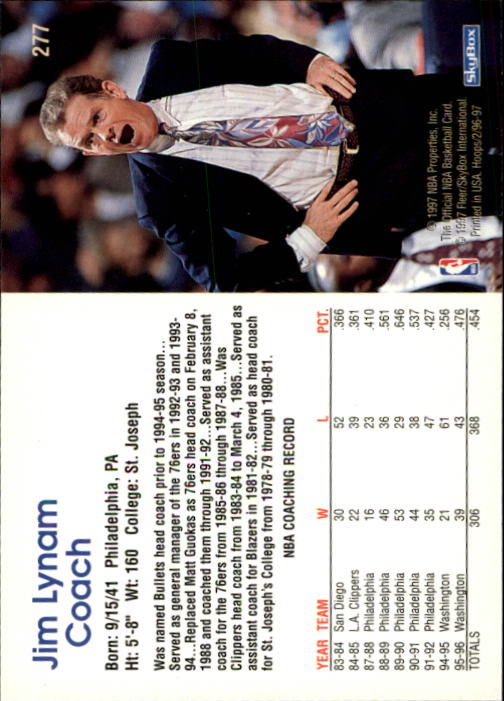 1996/1997 Hoops Basketball "Main Set" Base Cards #201 to #350 - Picture 125 of 257