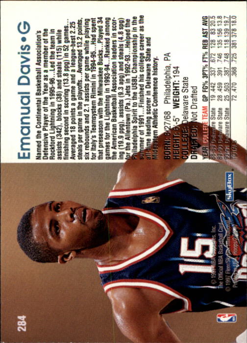 1996/1997 Hoops Basketball "Main Set" Base Cards #201 to #350 - Picture 139 of 257