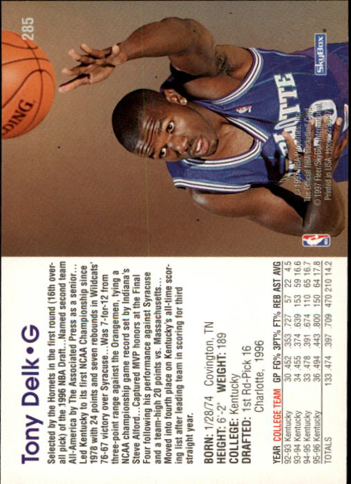 1996/1997 Hoops Basketball "Main Set" Base Cards #201 to #350 - Picture 141 of 257