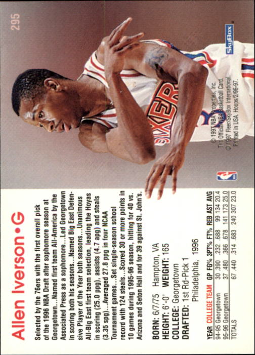 1996/1997 Hoops Basketball "Main Set" Base Cards #201 to #350 - Picture 161 of 257