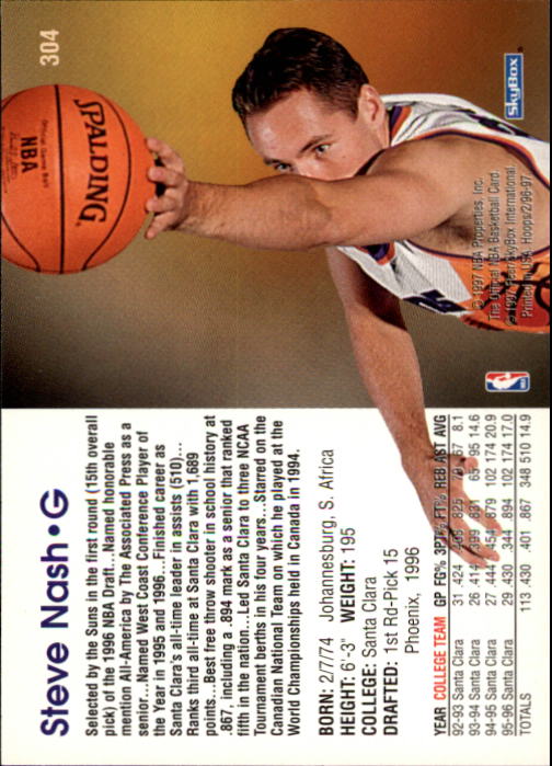 1996/1997 Hoops Basketball "Main Set" Base Cards #201 to #350 - Picture 178 of 257