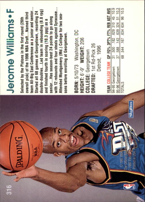1996/1997 Hoops Basketball "Main Set" Base Cards #201 to #350 - Picture 200 of 257
