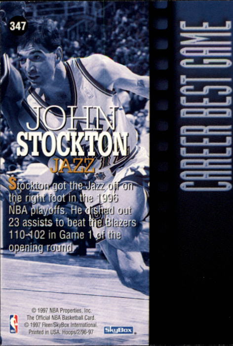 1996/1997 Hoops Basketball "Main Set" Base Cards #201 to #350 - Picture 251 of 257