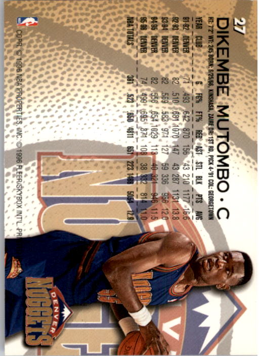 1996/1997 Fleer Basketball Part 1 Main Set Cards - Picture 49 of 473